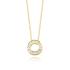 Colier argint placat cu aur galben cu pandantiv cerc cu pietre DiAmanti Z1171NG_W-DIA (Argint 925‰ 2,1 g.)